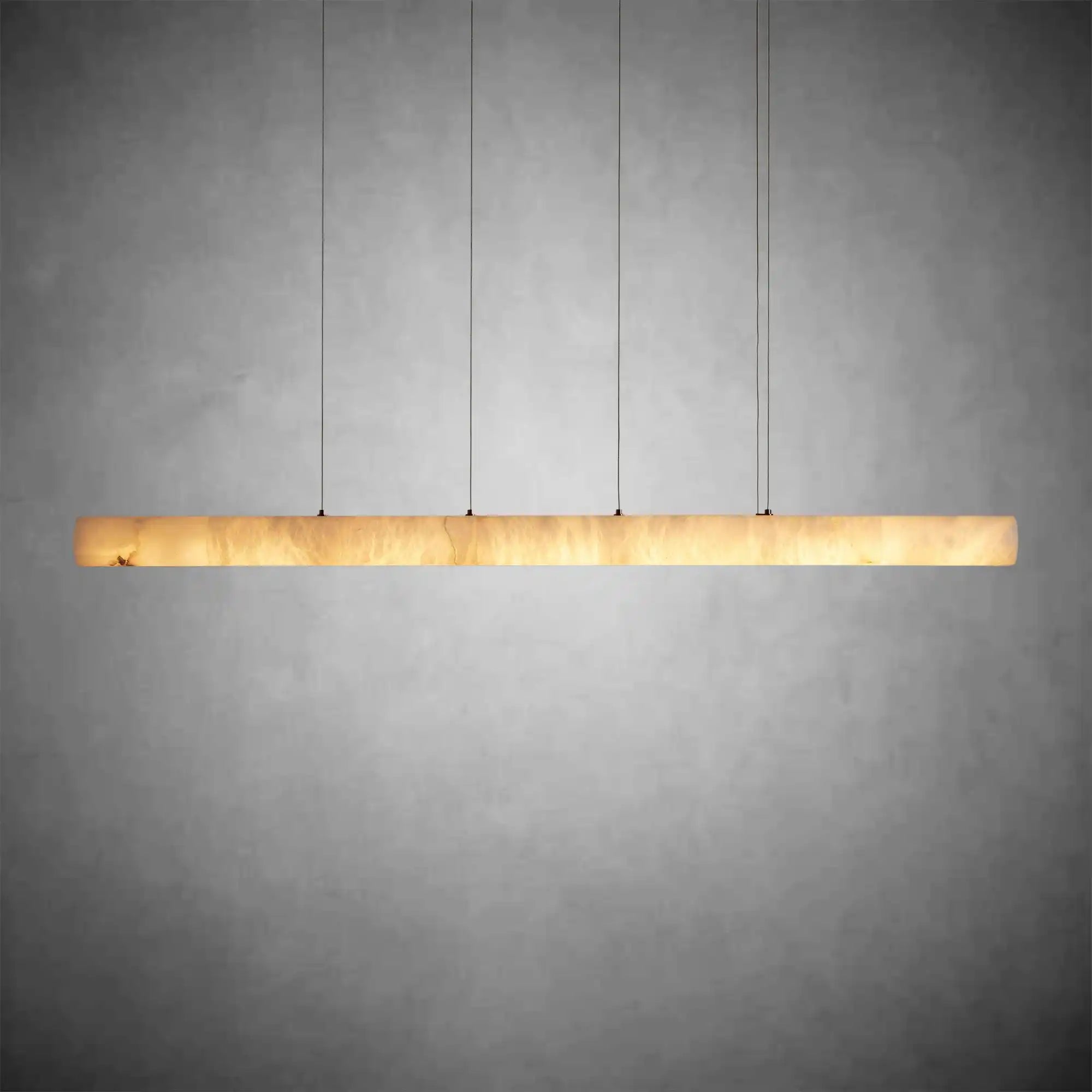 Halima Linear Alabaster LED Chandelier – 64" & 74" Options