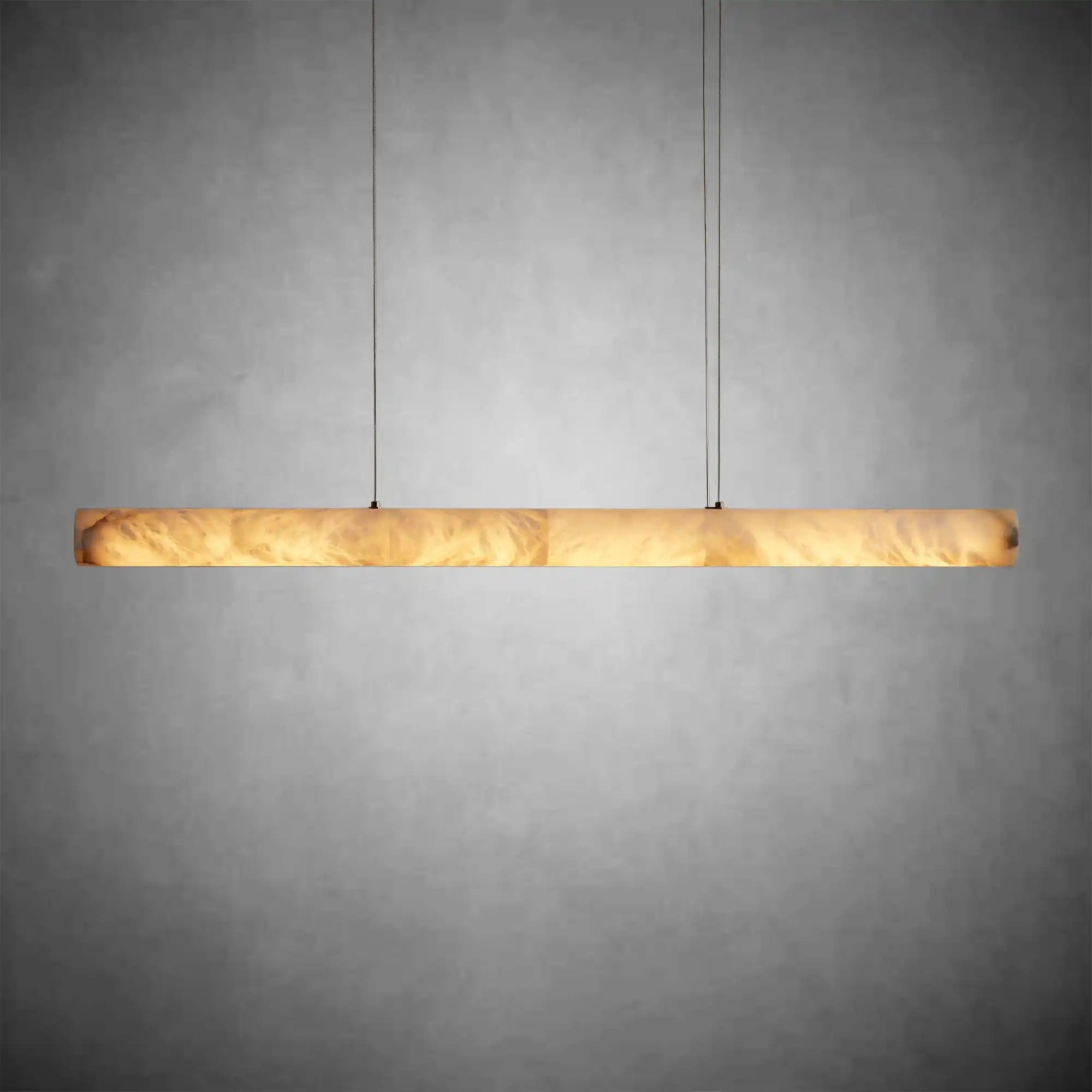 Halima Linear Alabaster LED Chandelier – 64" & 74" Options
