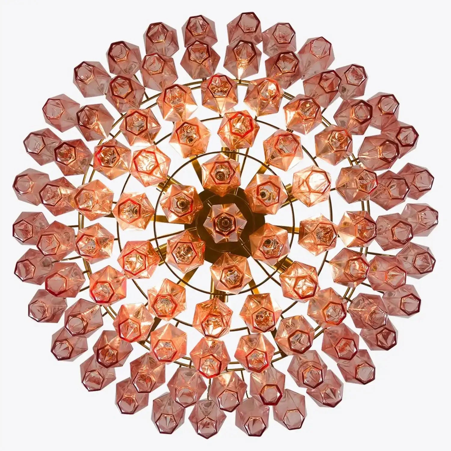 Hand Blown Tier Glass Large Murano Chandelier 24"31"40" - D60*H30CM/D23.62"*H11.81"Warm Light (3000K)SmokyJoyfuzzy
