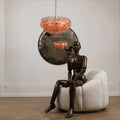 Hand Blown Tier Glass Large Murano Chandelier 24