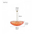 Hand Blown Tier Glass Large Murano Chandelier 24
