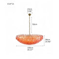 Hand Blown Tier Glass Large Murano Chandelier 24