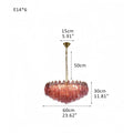 Hand Blown Tier Glass Large Murano Chandelier 24