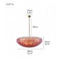 Hand Blown Tier Glass Large Murano Chandelier 24