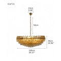 Hand Blown Tier Glass Large Murano Chandelier 24