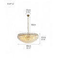 Hand Blown Tier Glass Large Murano Chandelier 24