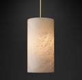 Hand Carved Alabaster Cylinder Pendent - Bronze12''Joyfuzzy