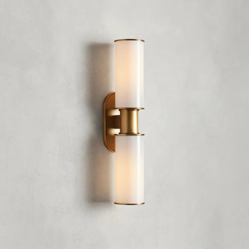 Harlin Double Sconce in Milk Brass