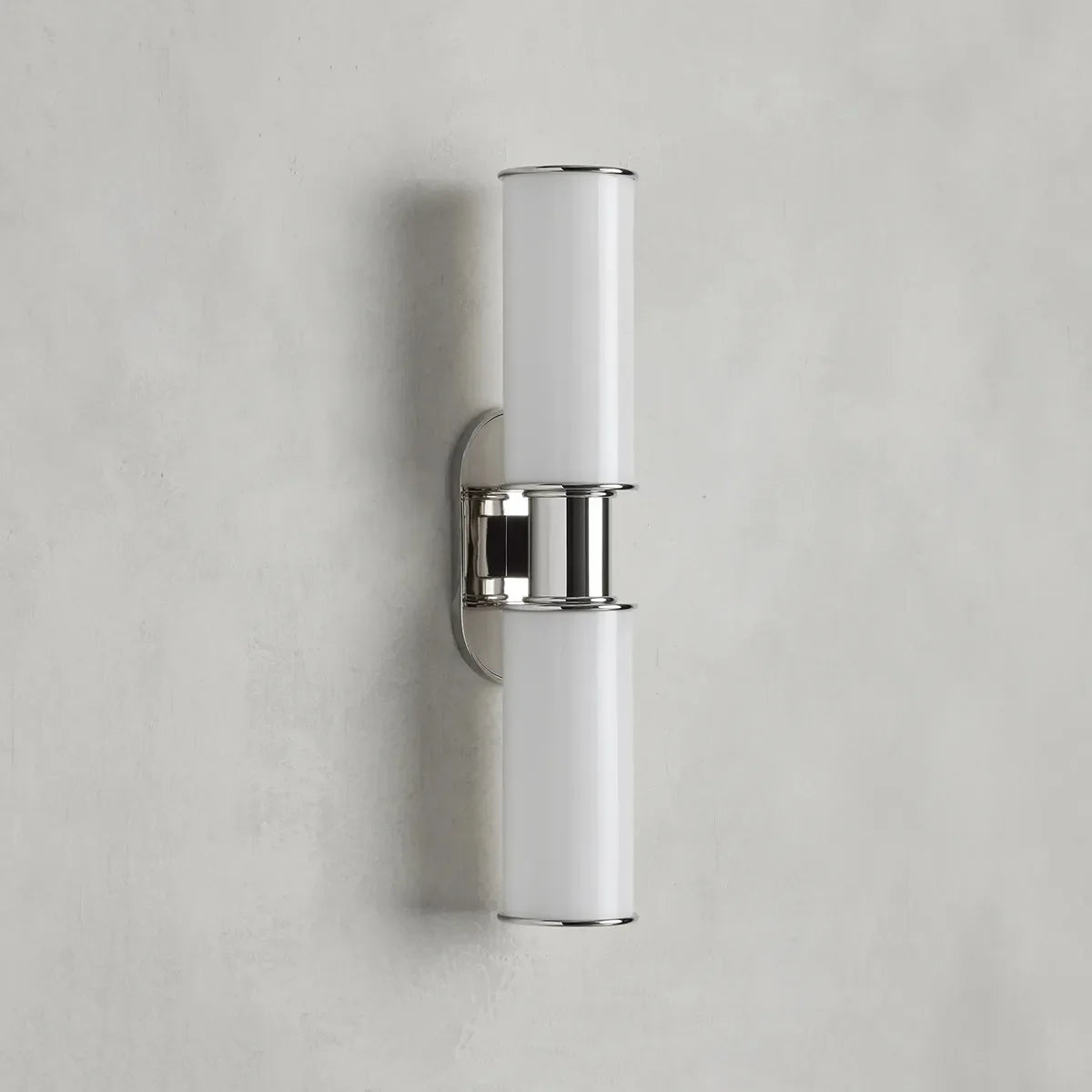 Harlin Double Sconce in Milk Nickel