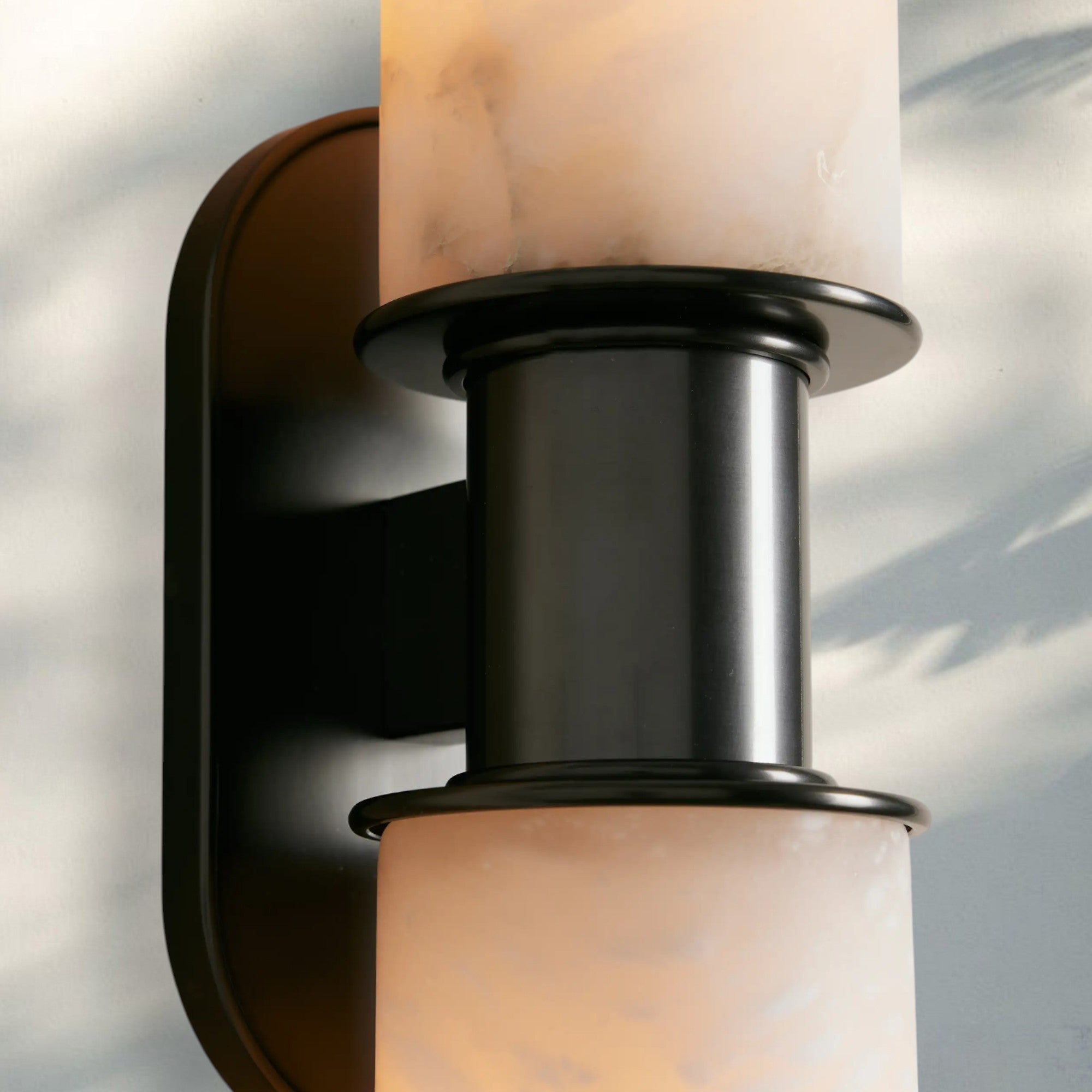 Harline Alabaster 2 - Light Wall Sconce - NickelJoyfuzzy