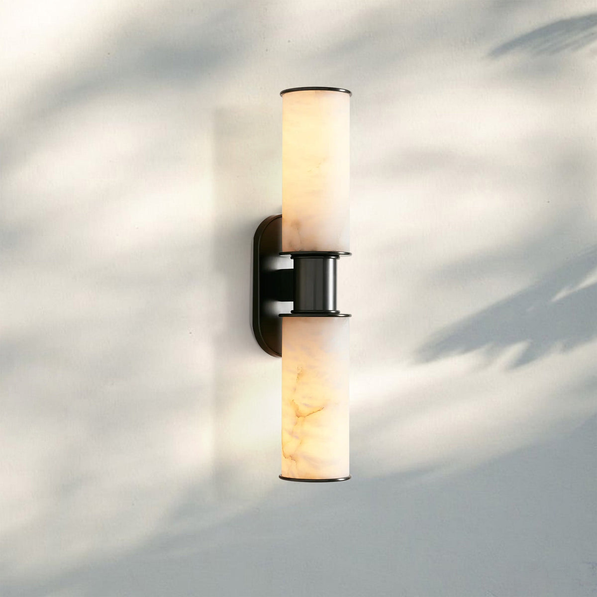 Harline Alabaster 2 - Light Wall Sconce - BronzeJoyfuzzy