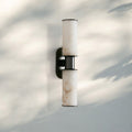 Harline Alabaster 2 - Light Wall Sconce - NickelJoyfuzzy
