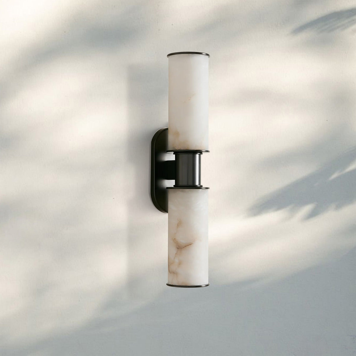 Harline Alabaster 2 - Light Wall Sconce - NickelJoyfuzzy