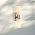 Harline Alabaster 2 - Light Wall Sconce - NickelJoyfuzzy