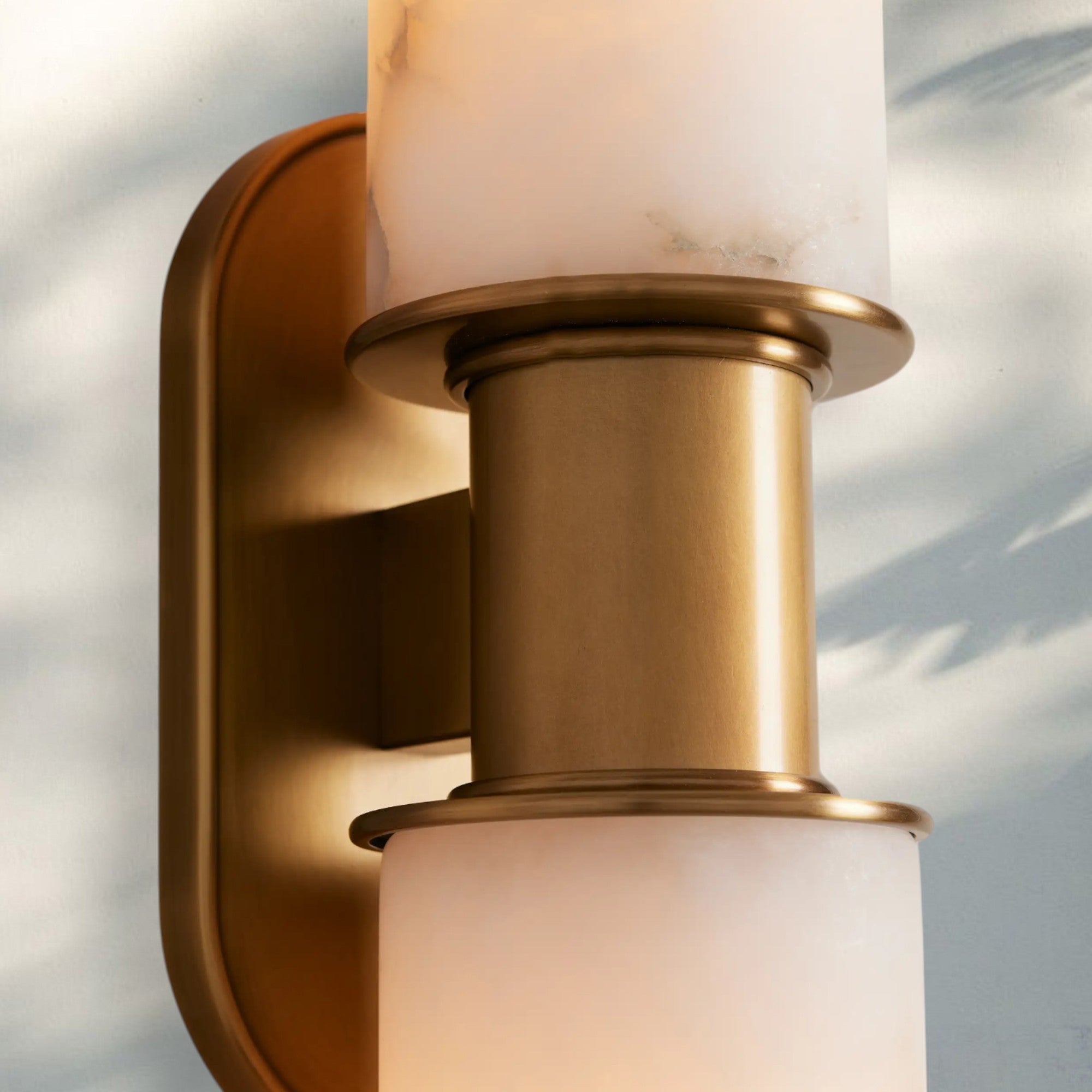 Harline Alabaster 2 - Light Wall Sconce - NickelJoyfuzzy