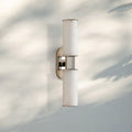 Harline Alabaster 2 - Light Wall Sconce - NickelJoyfuzzy