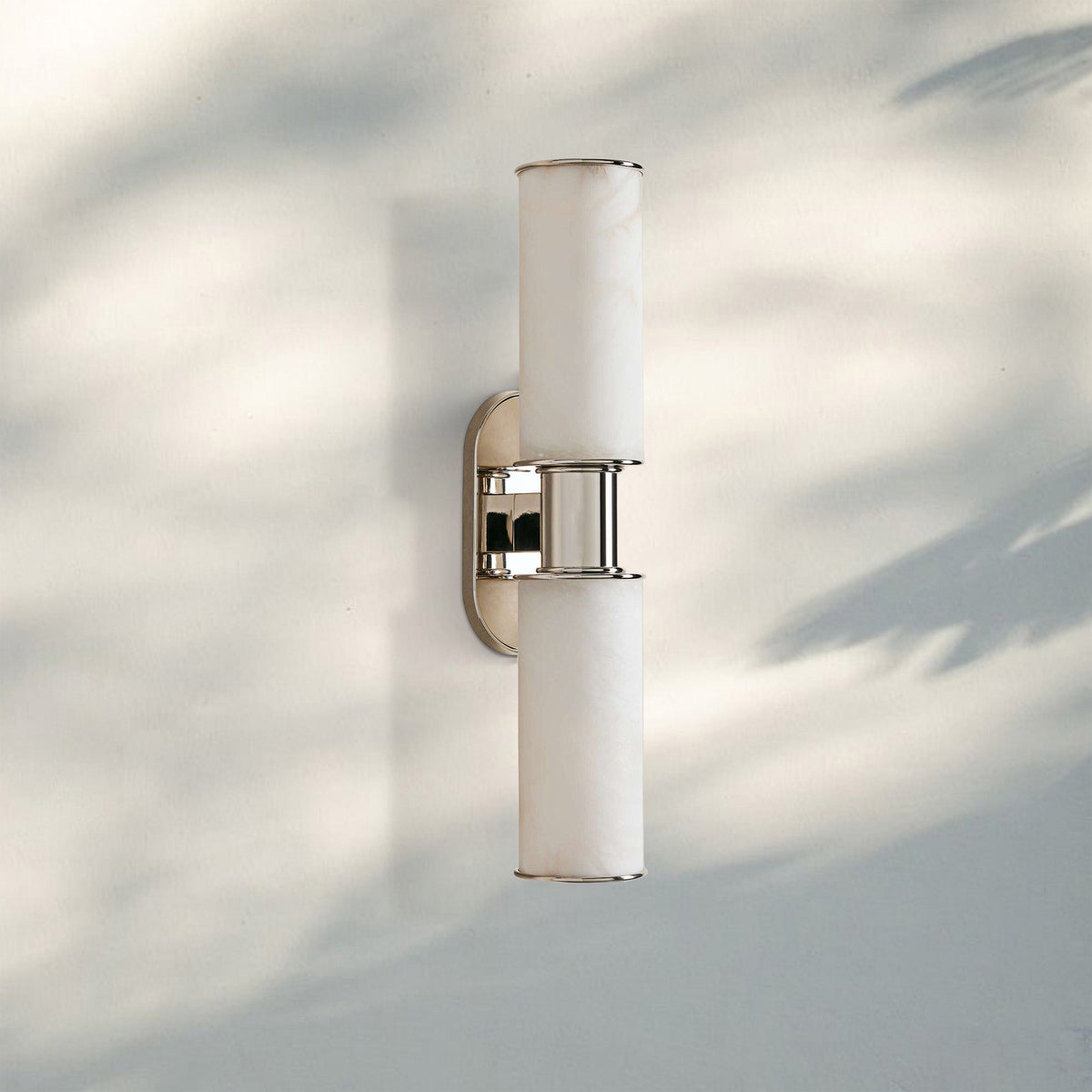 Harline Alabaster 2 - Light Wall Sconce - NickelJoyfuzzy