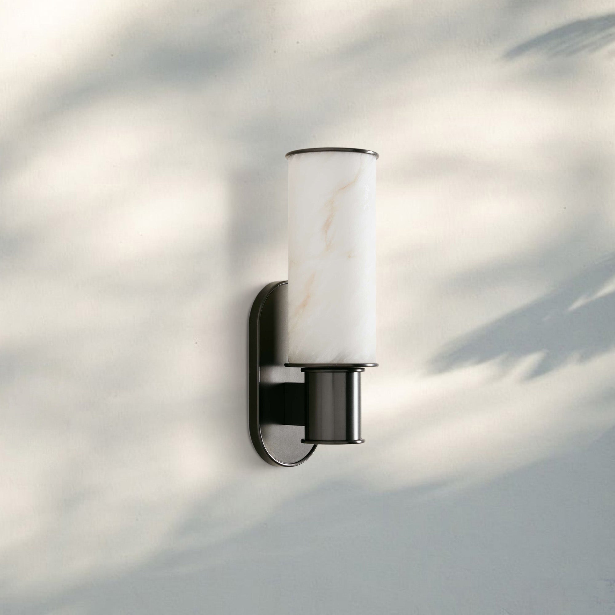 Harline Alabaster Wall Sconce - NickelJoyfuzzy