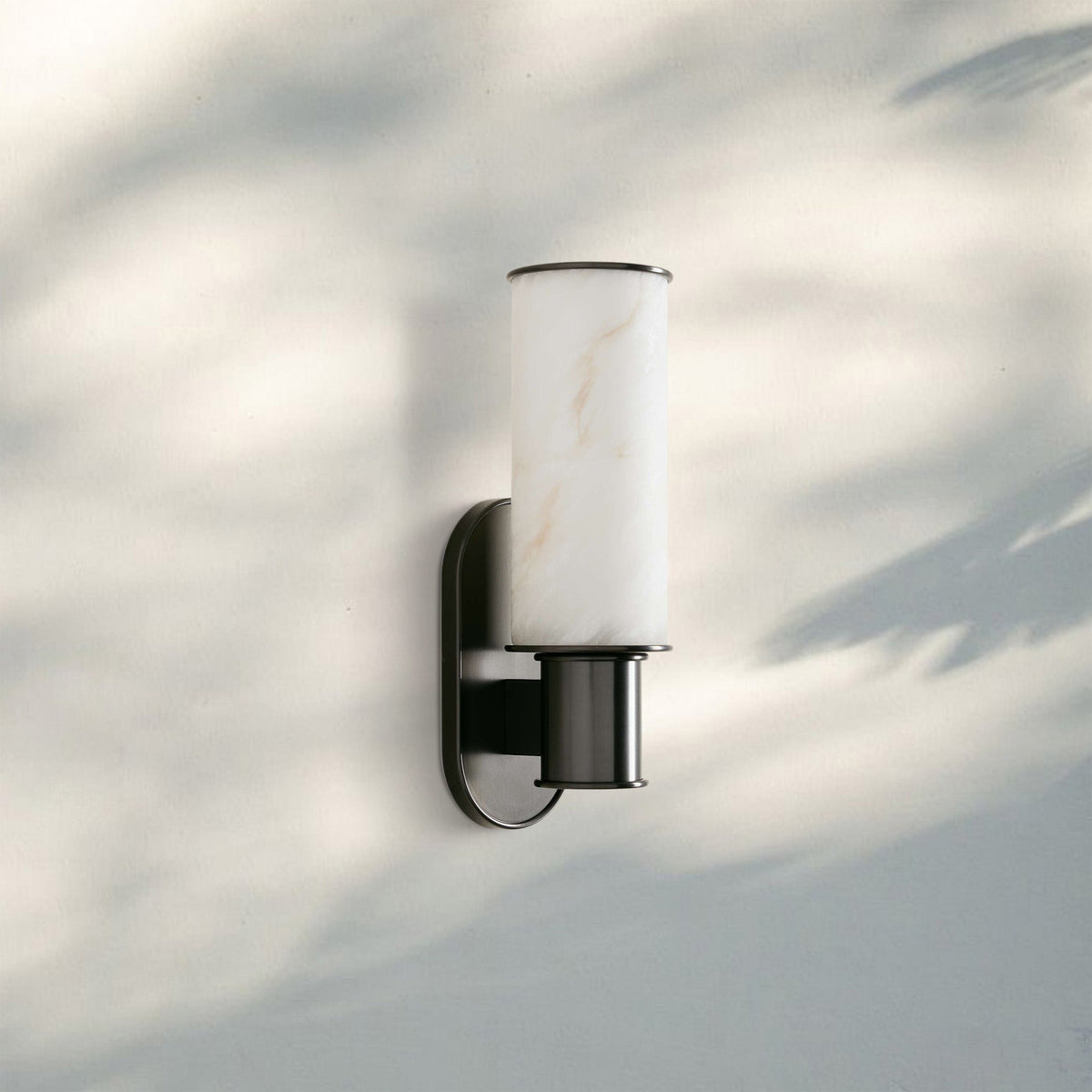 Harline Alabaster Wall Sconce - NickelJoyfuzzy