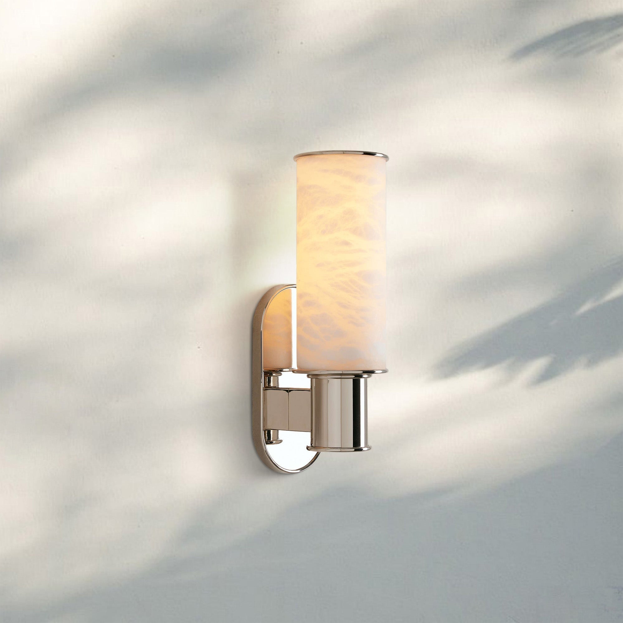 Harline Alabaster Wall Sconce - NickelJoyfuzzy