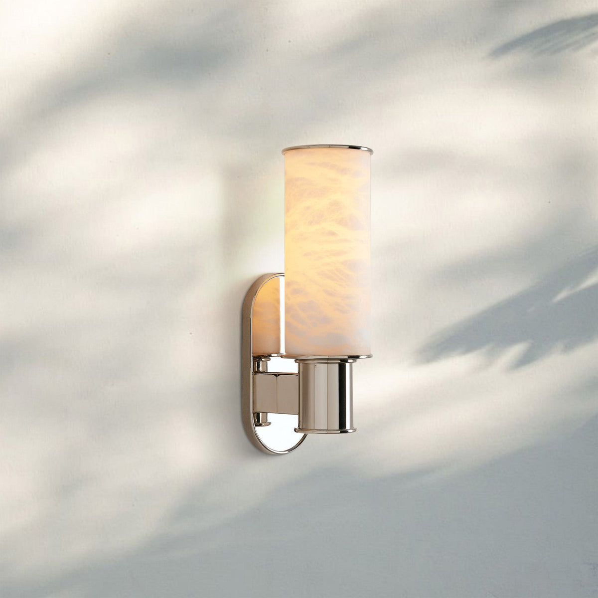 Harline Alabaster Wall Sconce - NickelJoyfuzzy