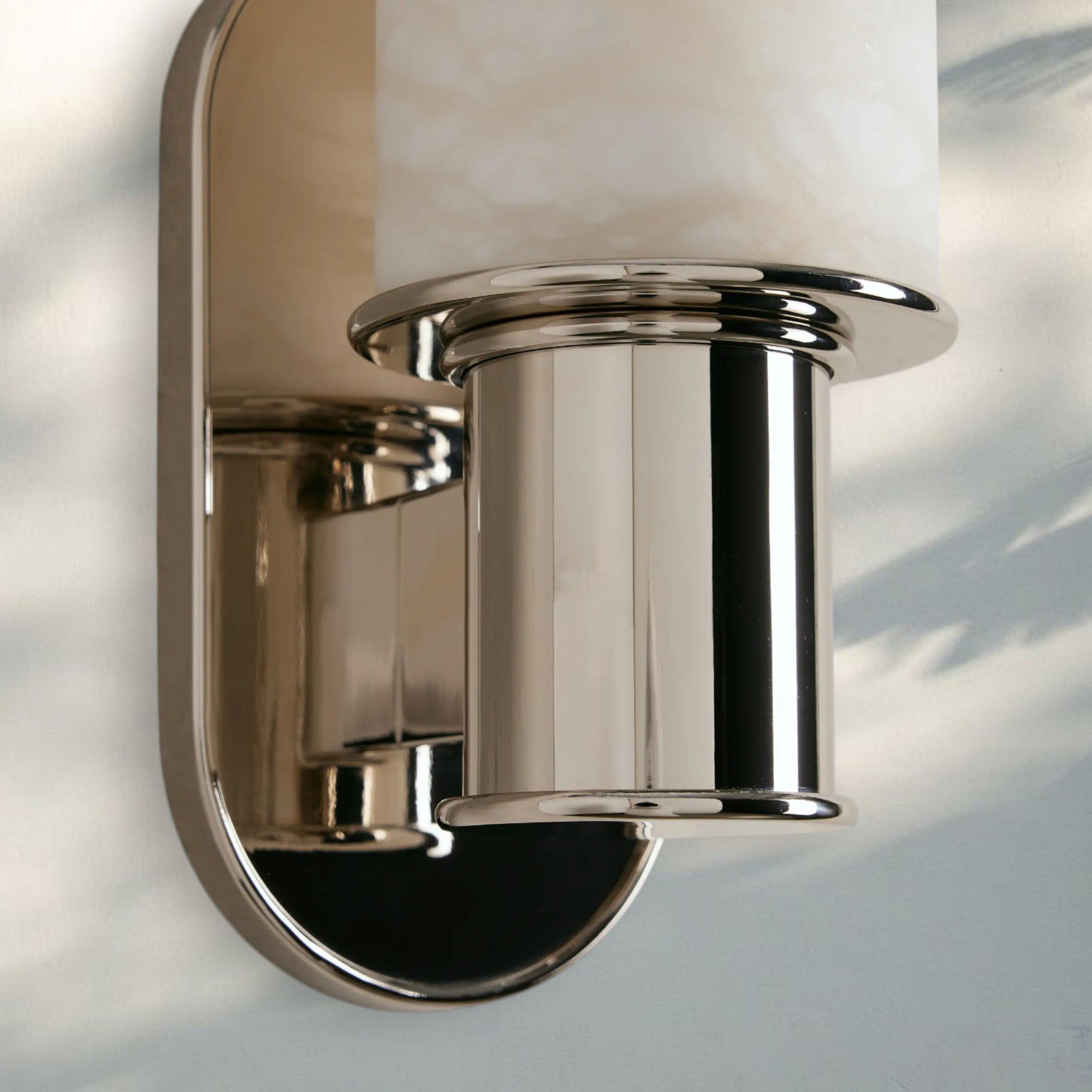 Harline Alabaster Wall Sconce - NickelJoyfuzzy