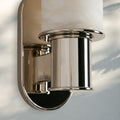 Harline Alabaster Wall Sconce - NickelJoyfuzzy