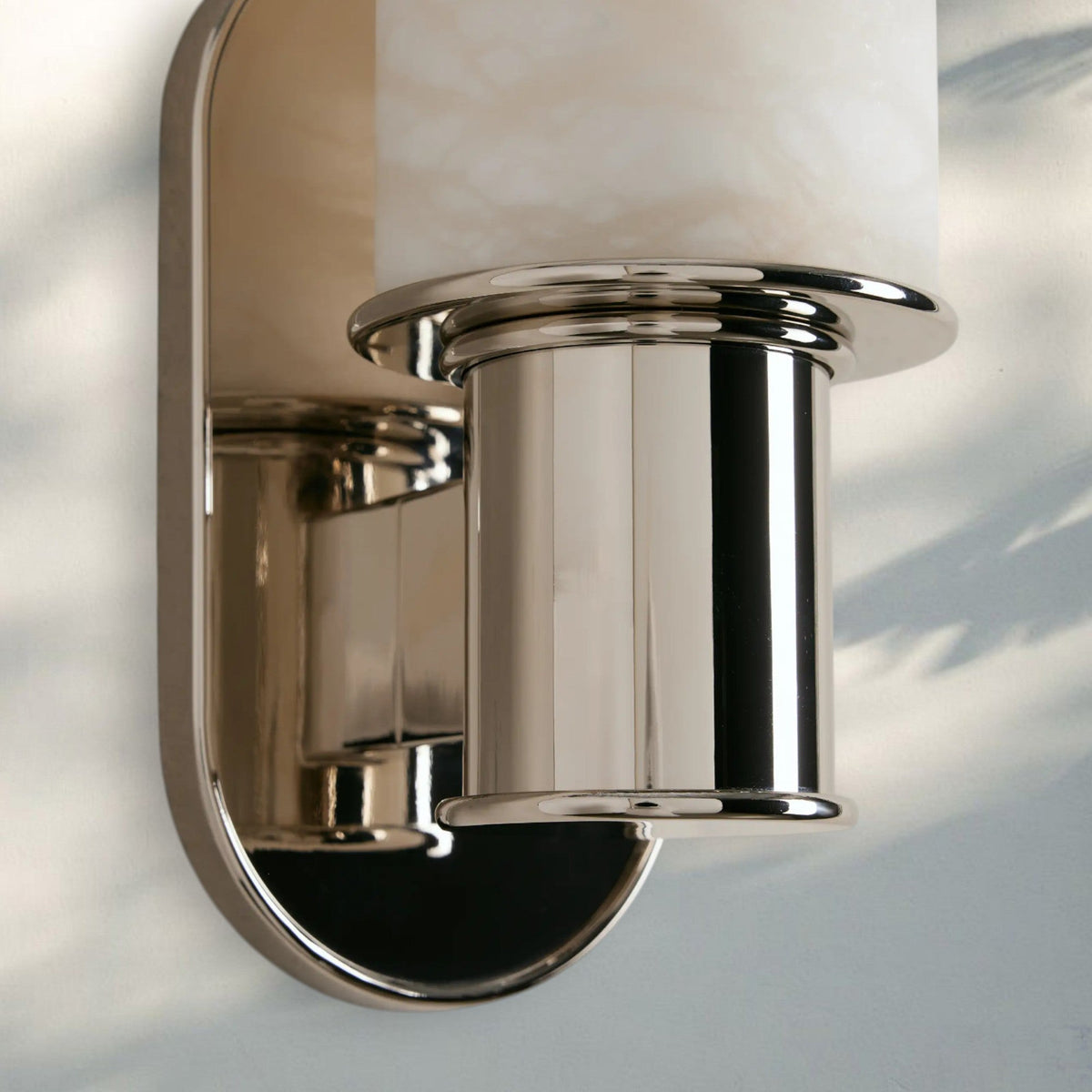Harline Alabaster Wall Sconce - NickelJoyfuzzy