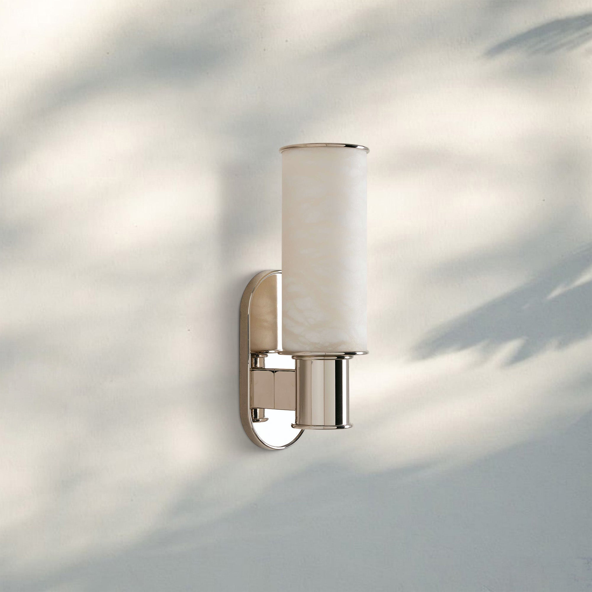 Harline Alabaster Wall Sconce - NickelJoyfuzzy