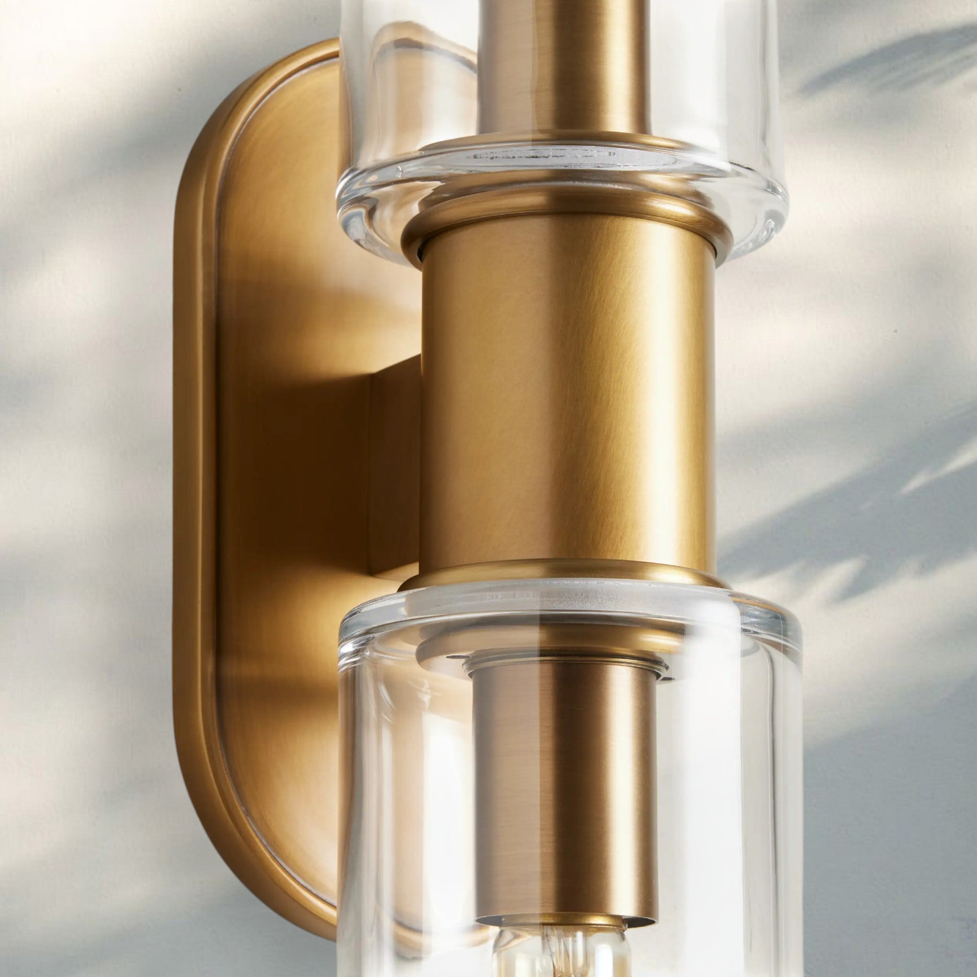 Harline Clear Glass 2 - Light Wall Sconce - NickelJoyfuzzy