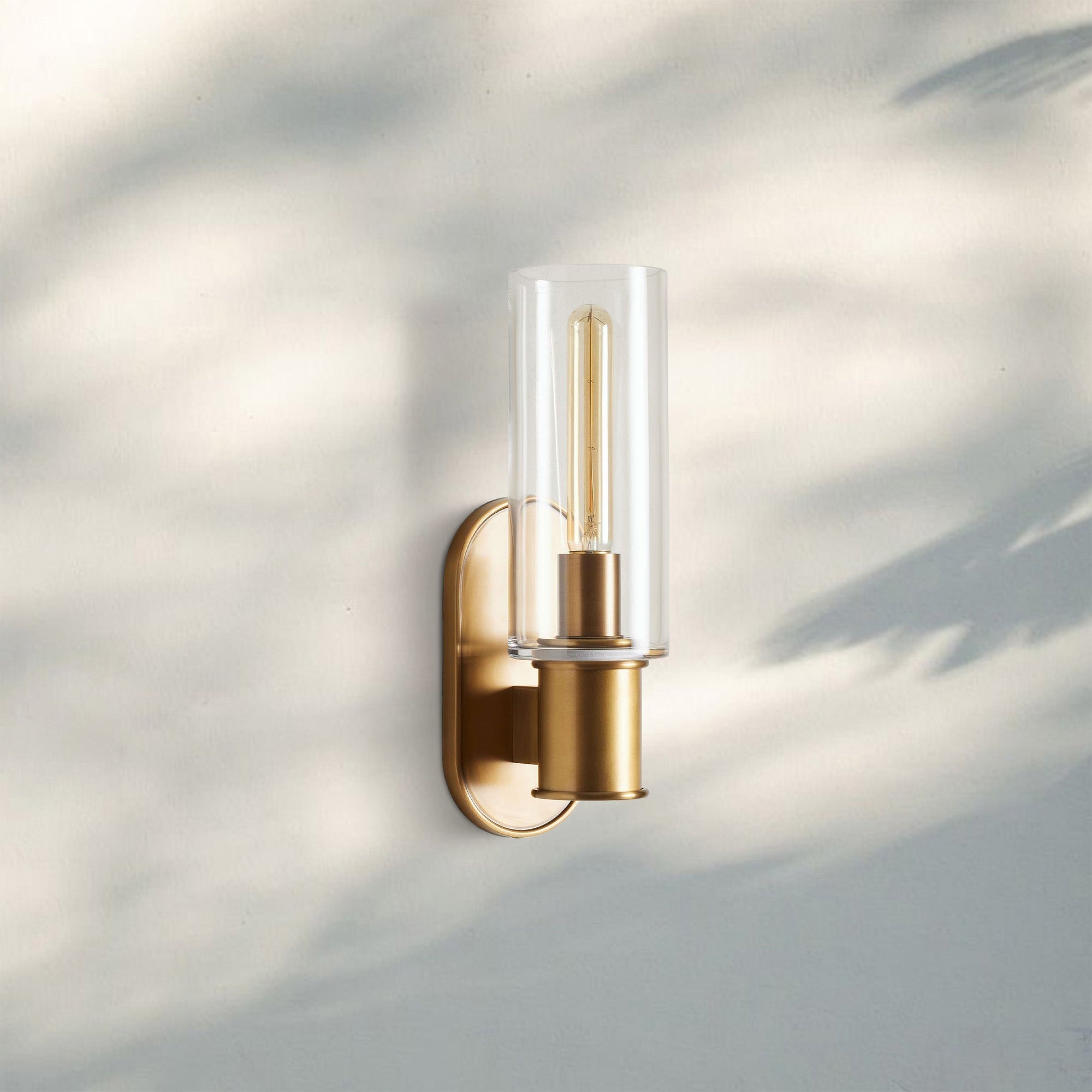 Harline Clear Glass Wall Sconce - NickelJoyfuzzy