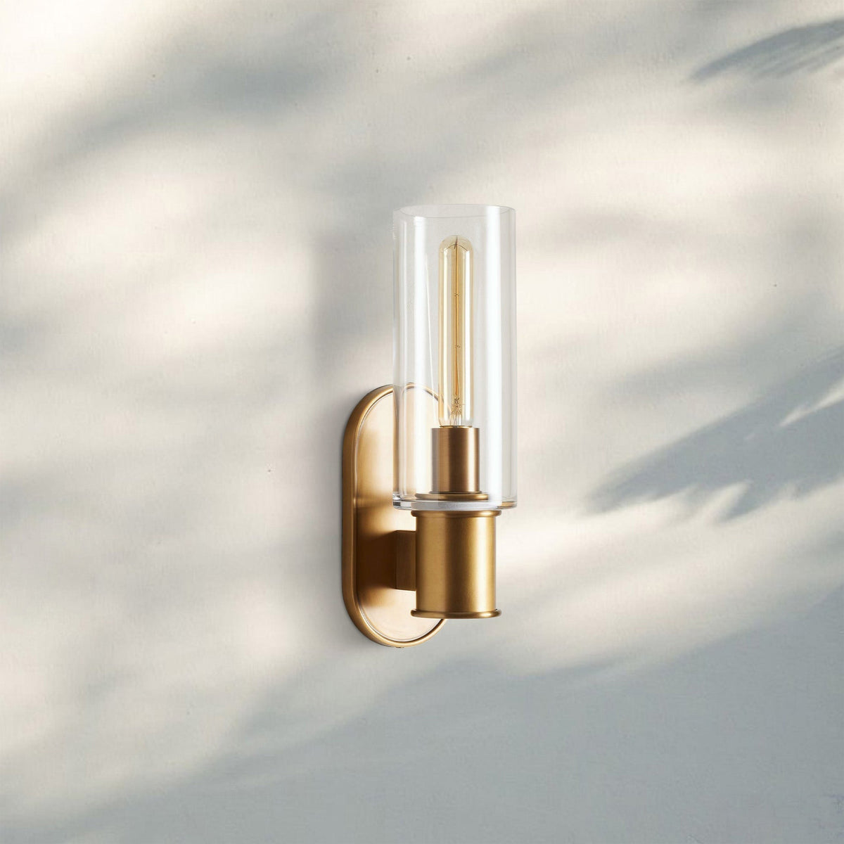Harline Clear Glass Wall Sconce - NickelJoyfuzzy