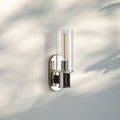 Harline Clear Glass Wall Sconce - NickelJoyfuzzy