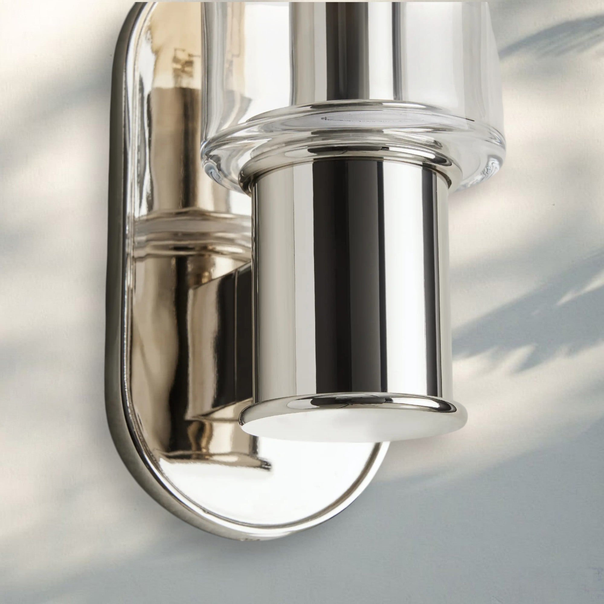 Harline Clear Glass Wall Sconce - NickelJoyfuzzy