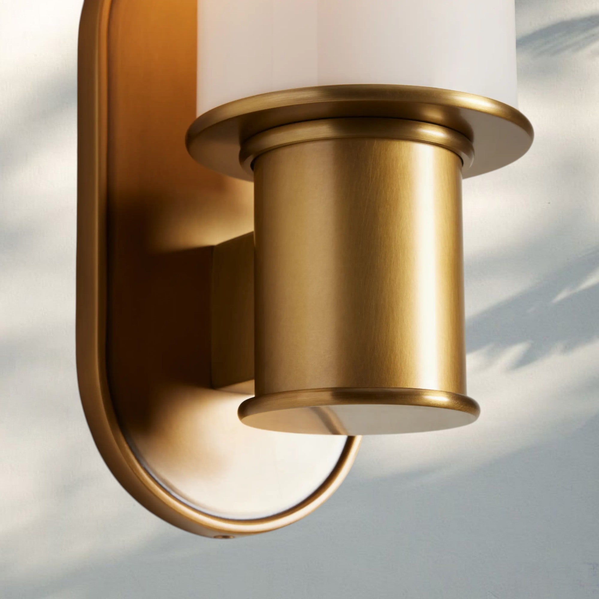 Harline Milk Glass Wall Sconce - NickelJoyfuzzy