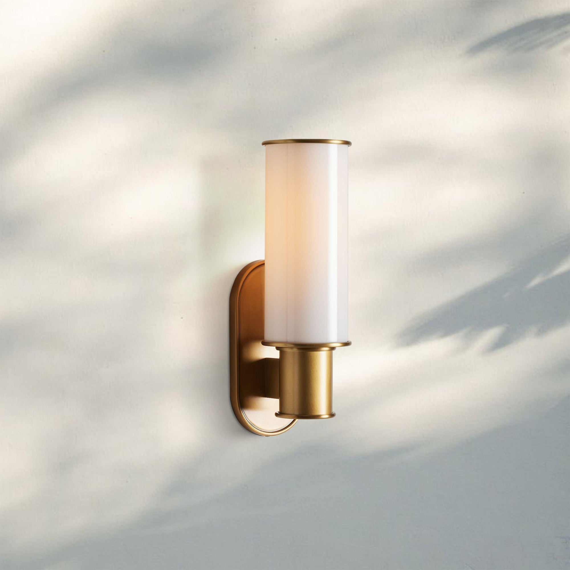 Harline Milk Glass Wall Sconce - BrassJoyfuzzy