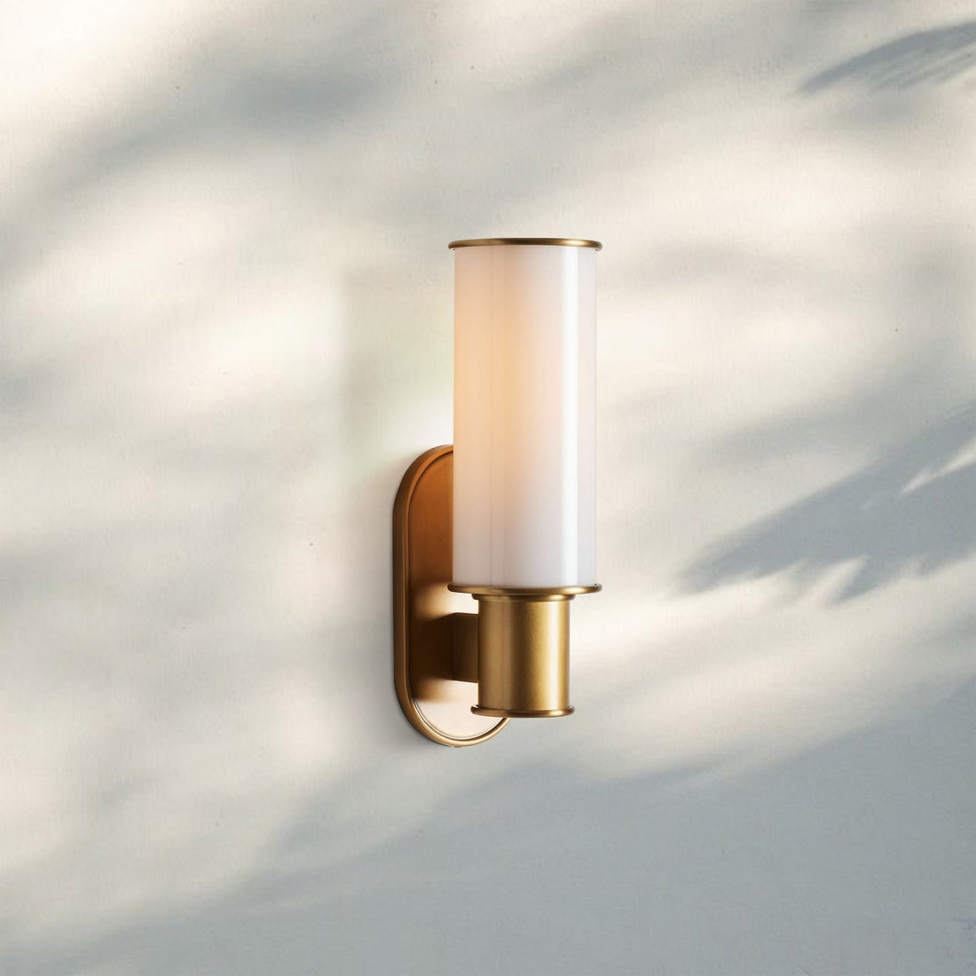 Harline Milk Glass Wall Sconce - BrassJoyfuzzy