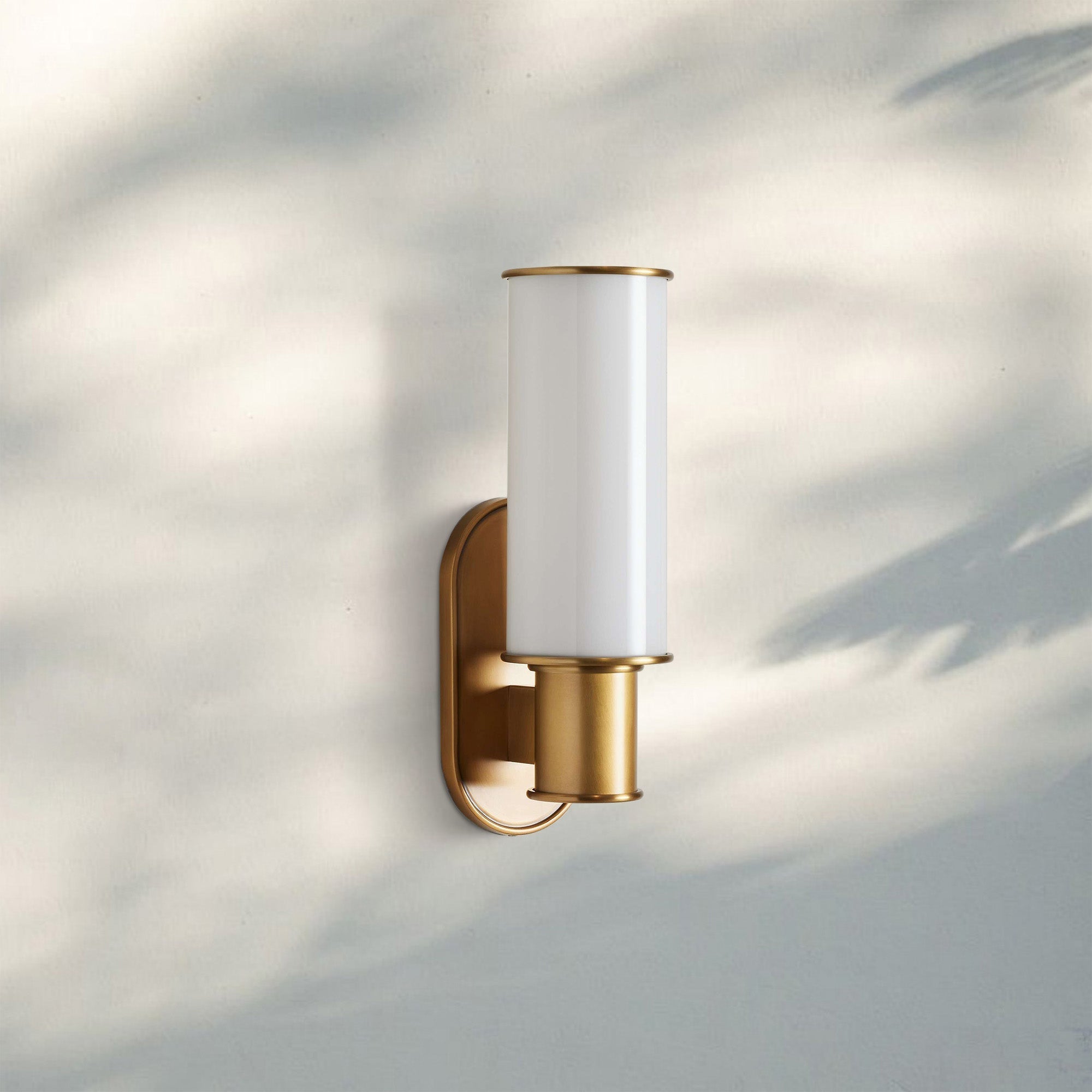 Harline Milk Glass Wall Sconce - BrassJoyfuzzy
