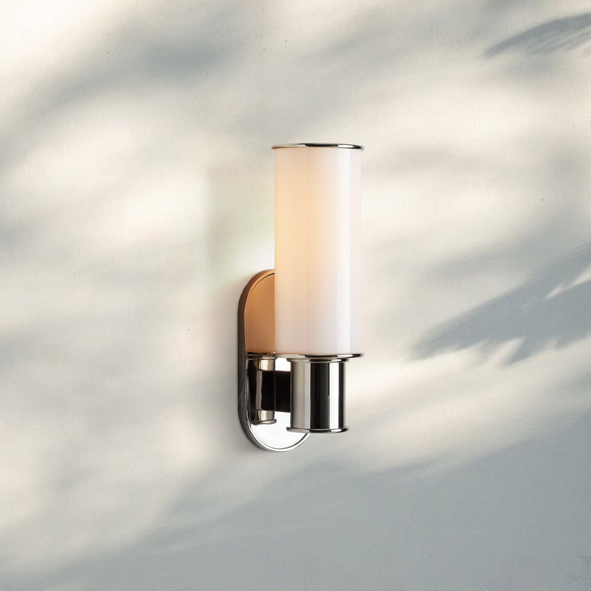 Harline Milk Glass Wall Sconce - NickelJoyfuzzy