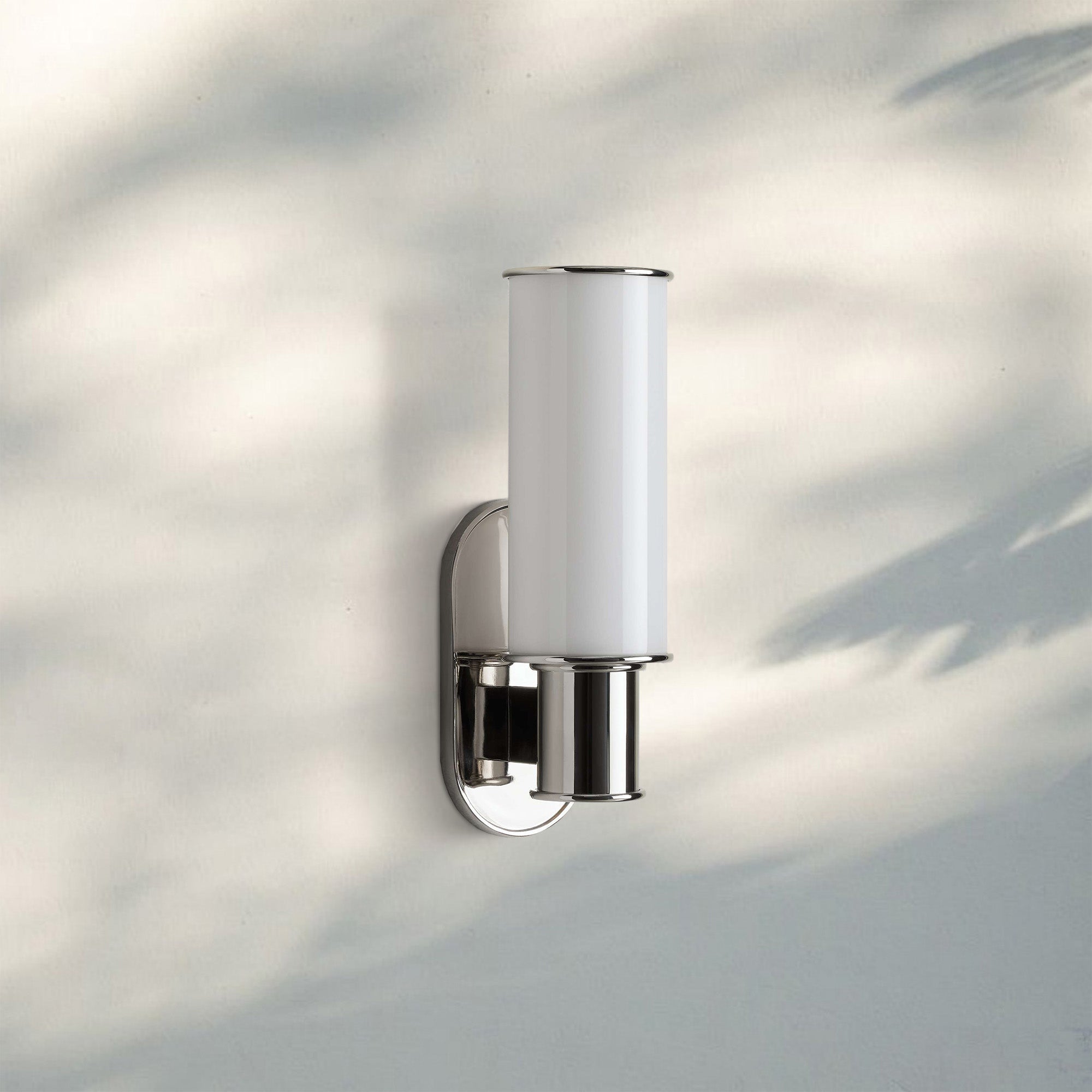 Harline Milk Glass Wall Sconce - NickelJoyfuzzy