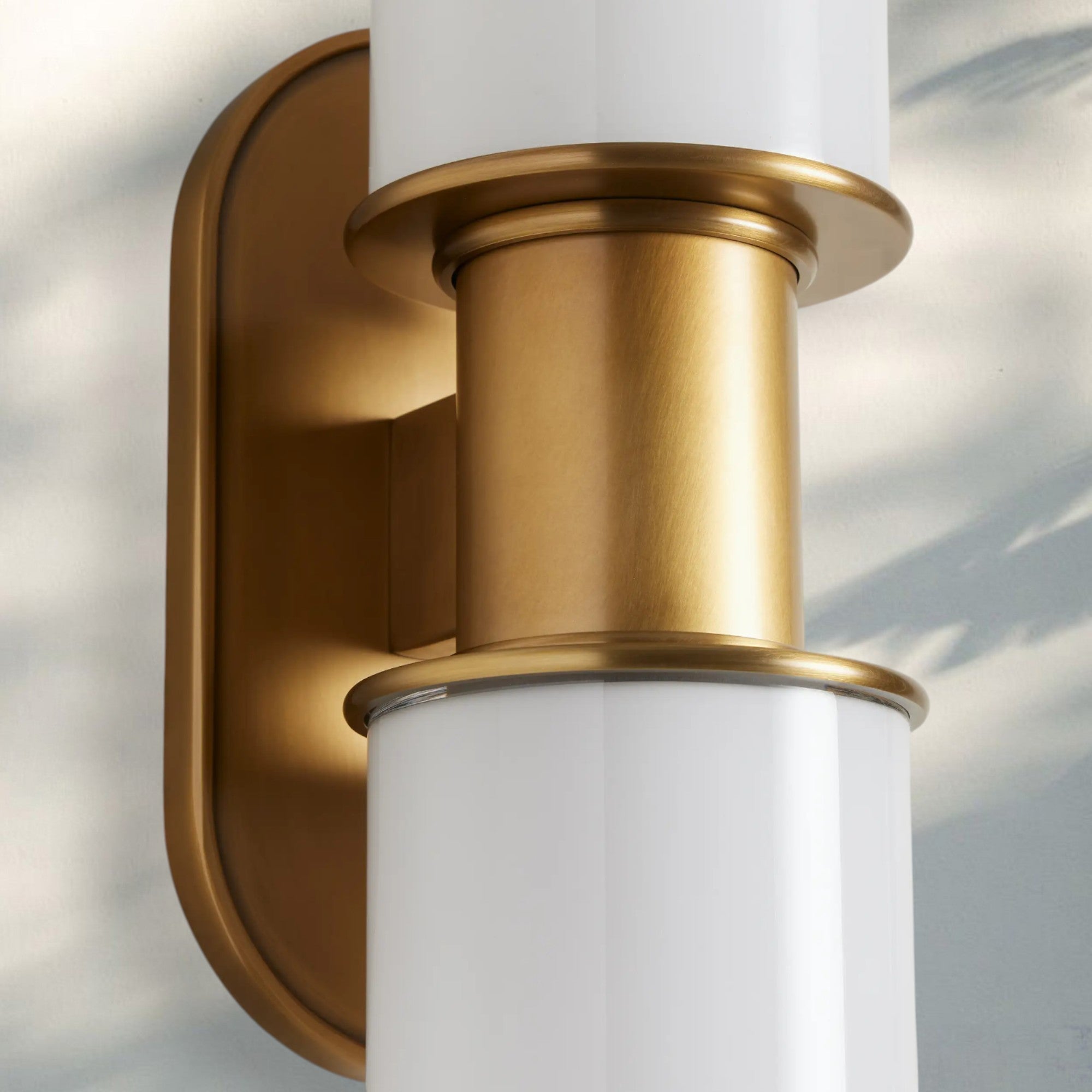 Harline Modern Milk Glass 2 - Light Wall Sconce - NickelJoyfuzzy