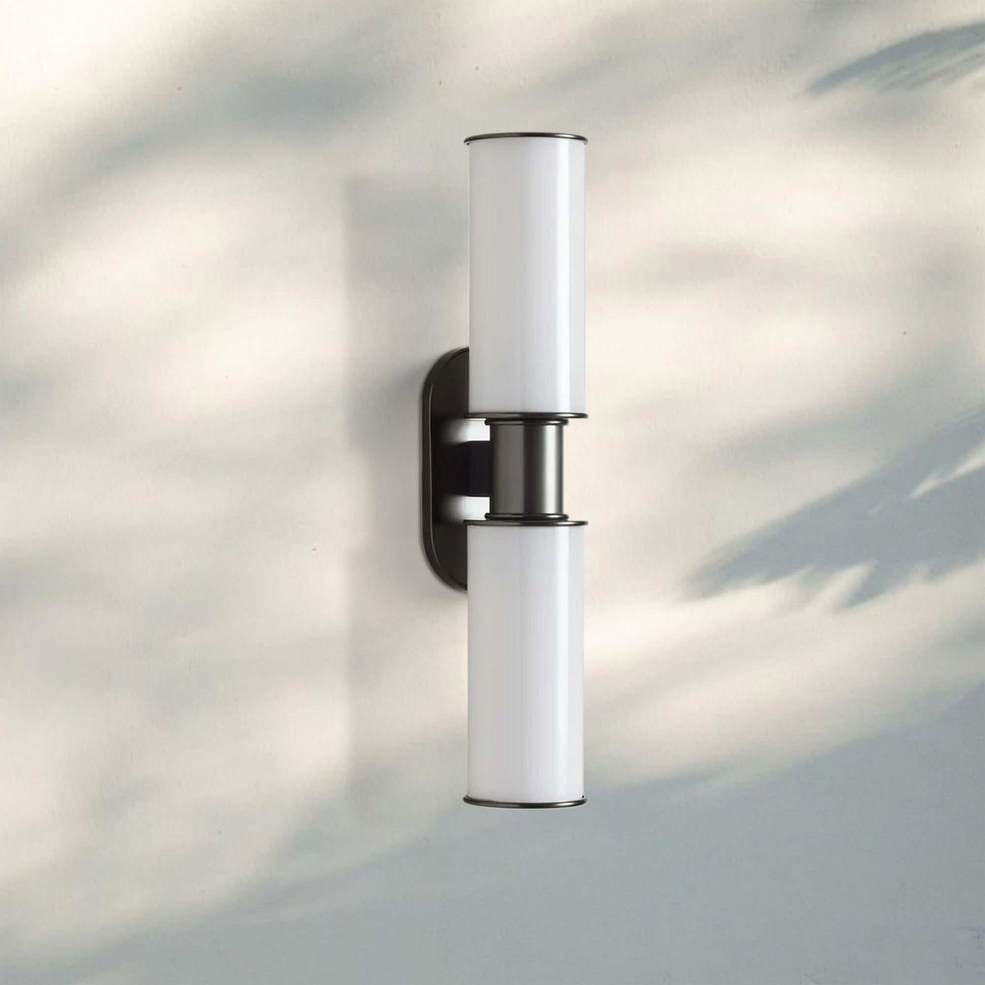 Harline Modern Milk Glass 2 - Light Wall Sconce - BronzeJoyfuzzy
