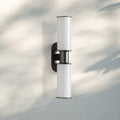 Harline Modern Milk Glass 2 - Light Wall Sconce - BronzeJoyfuzzy