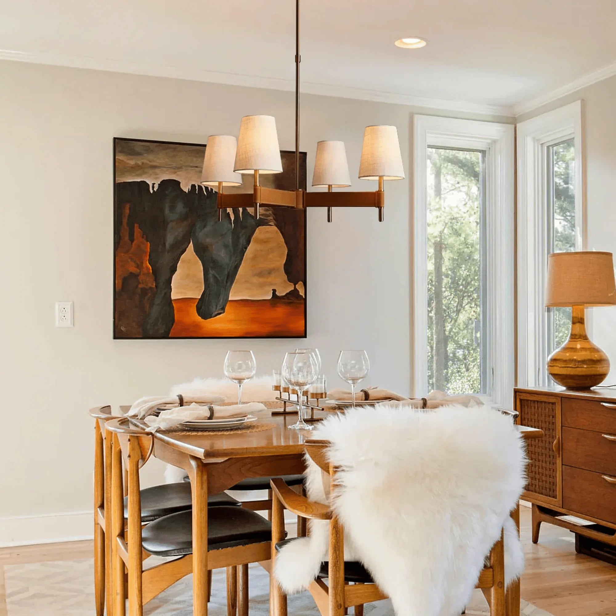 Hasting 4 - Light Cross Chandelier - Joyfuzzy