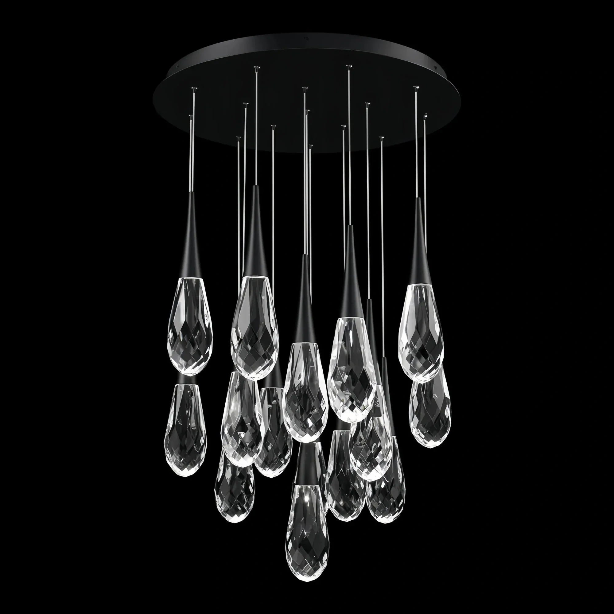 Hibiscus LED Multi Light Pendant Light Round Chandelier - Joyfuzzy