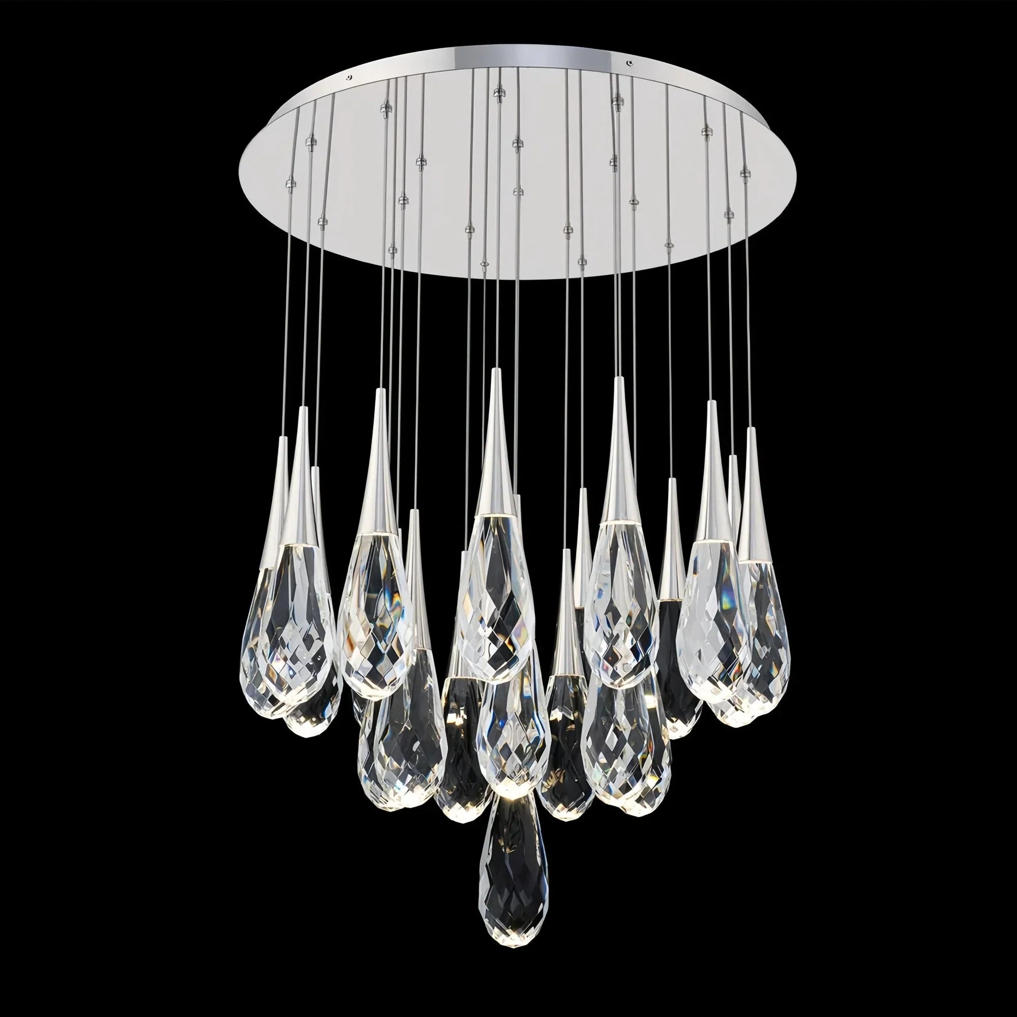Hibiscus LED Multi Light Pendant Light Round Chandelier - Joyfuzzy