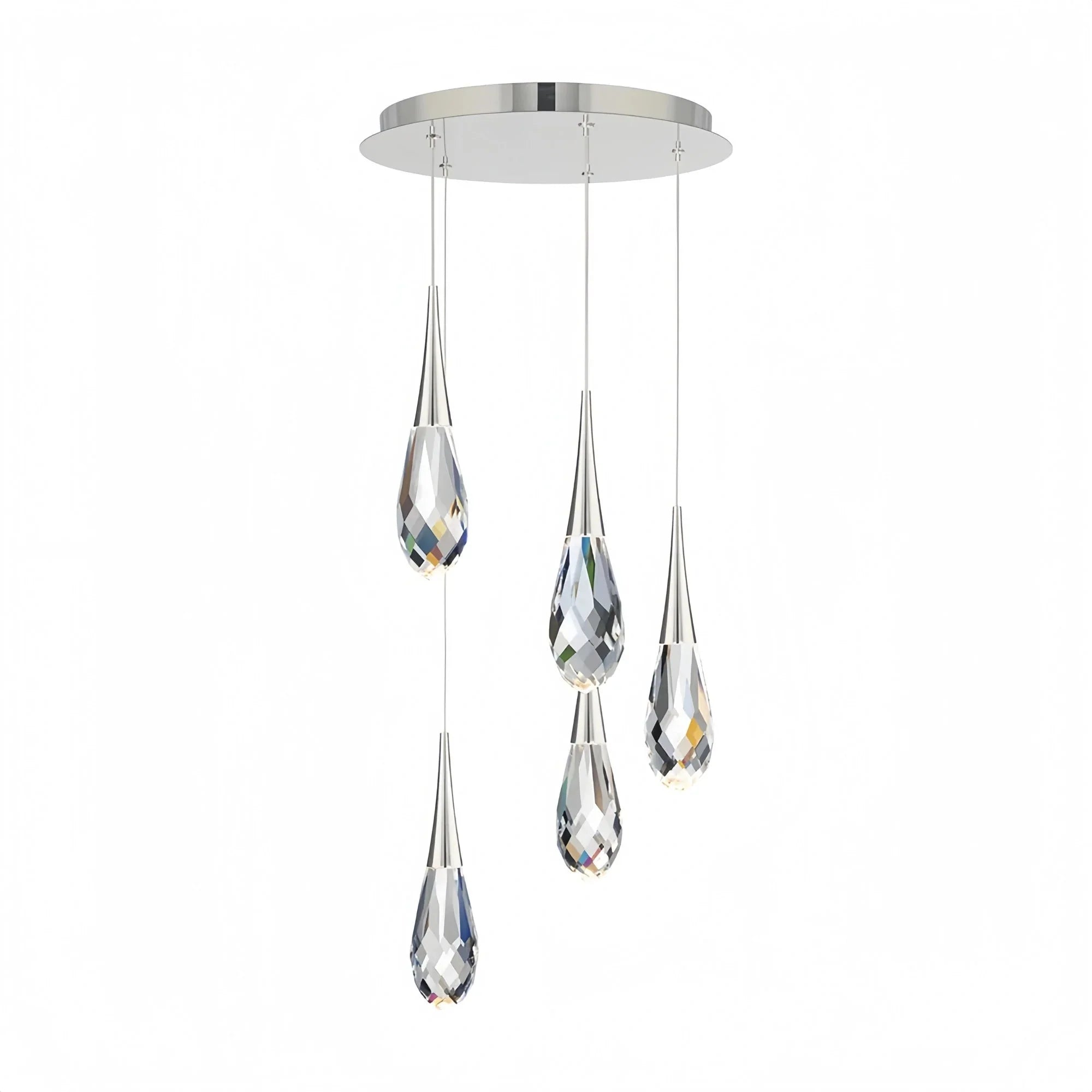Hibiscus LED Multi Light Pendant Light Round Chandelier - Joyfuzzy