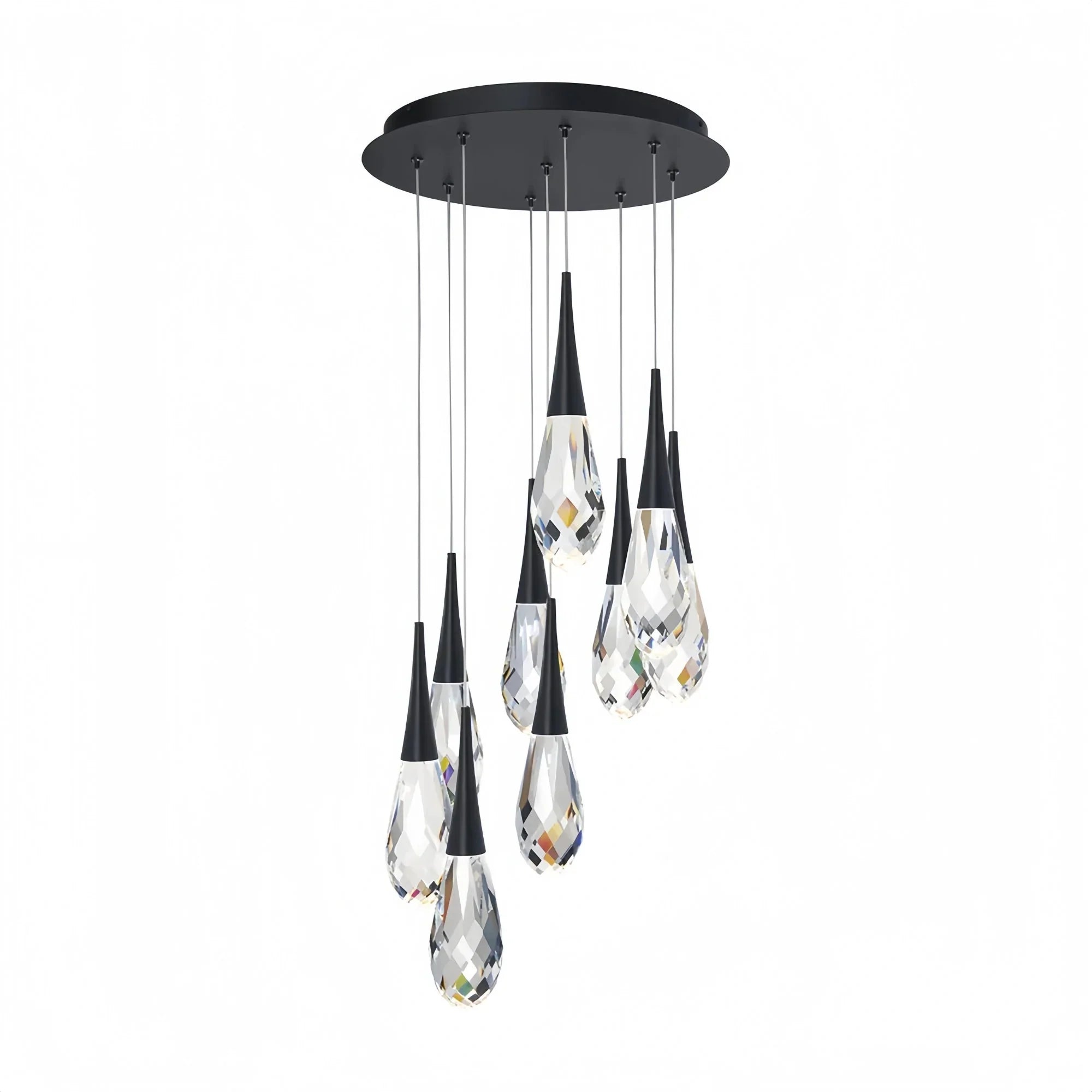 Hibiscus LED Multi Light Pendant Light Round Chandelier - Joyfuzzy
