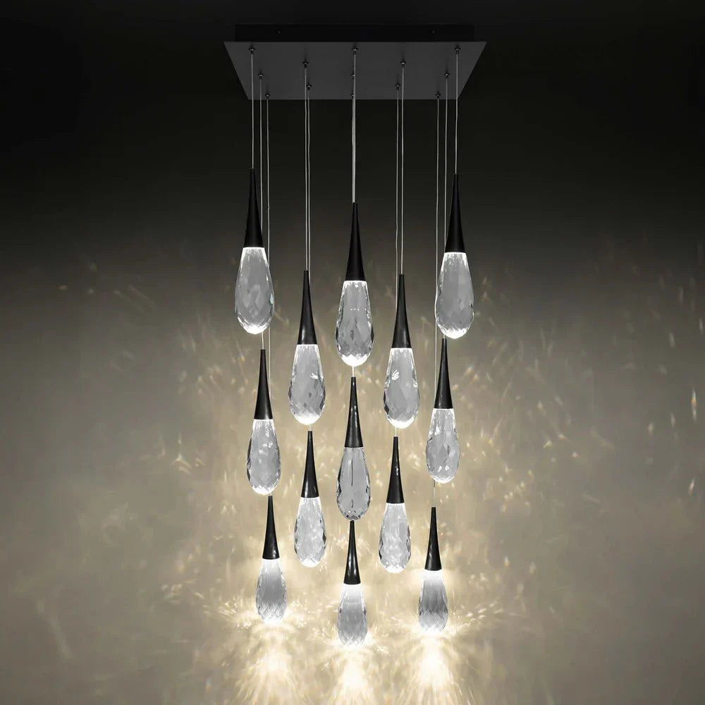 Hibiscus Square LED Multi Pendant Light - Joyfuzzy
