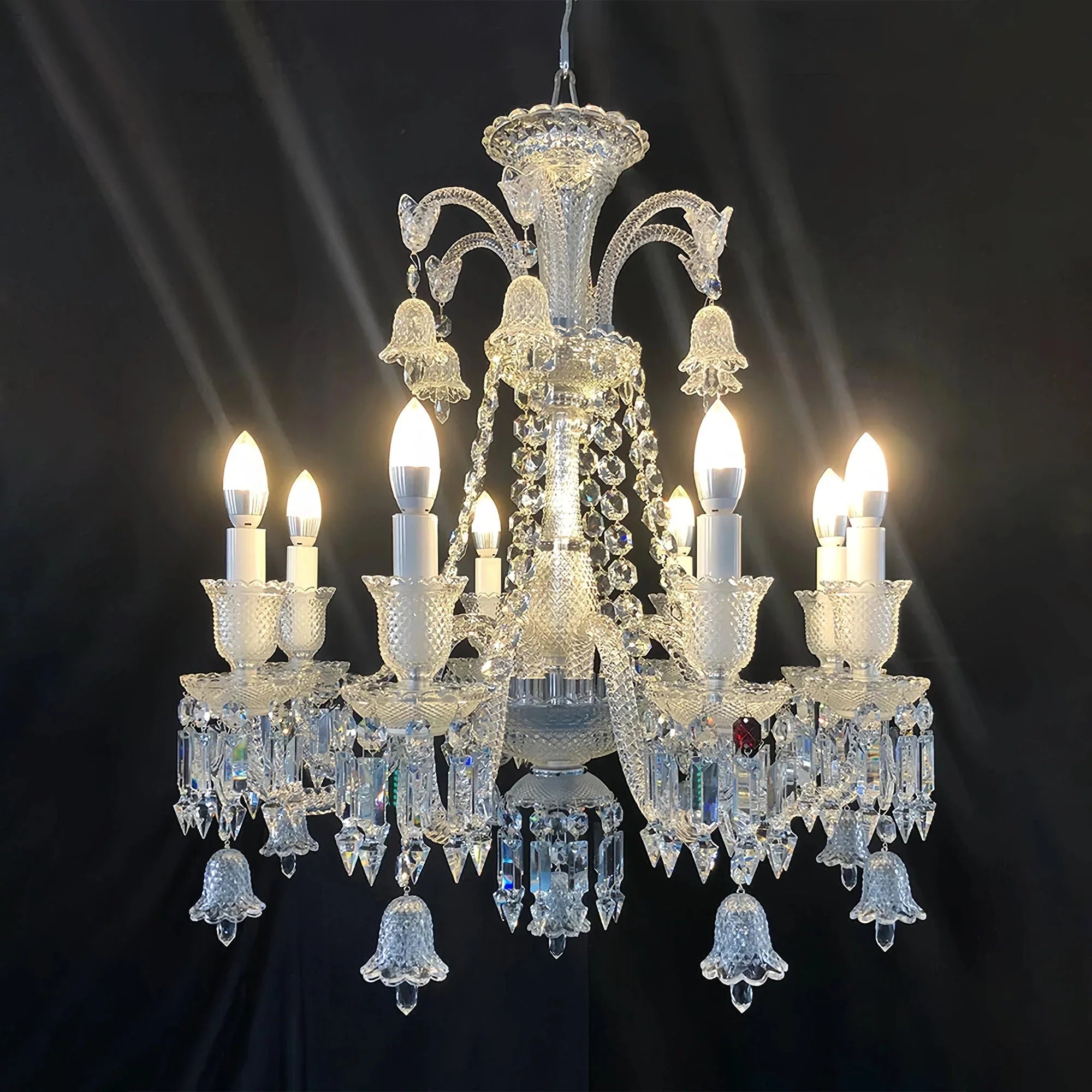 High Quality Lustre Clear Zanith Chandelier 8 Lights - Joyfuzzy